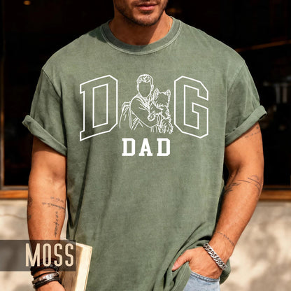 Custom Dog Dad Photo Shirt: Personalized Portrait Gift