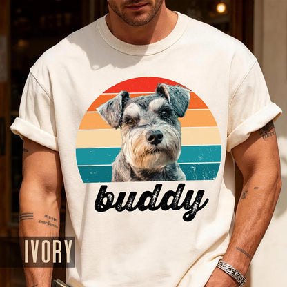 Custom Dog Photo Comfort Colors Shirt: Personalized Pet Dad Gift