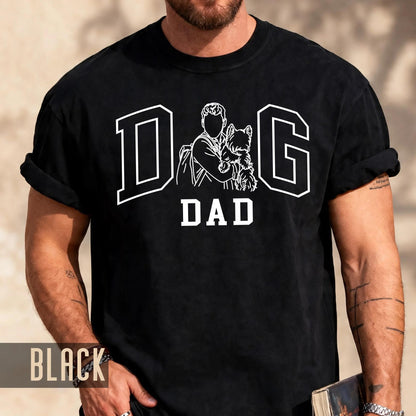 Custom Dog Dad Photo Shirt: Personalized Portrait Gift