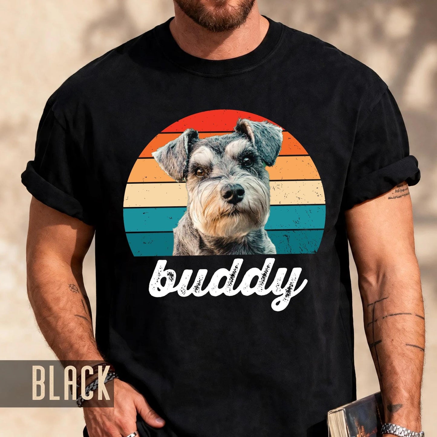 Custom Dog Photo Comfort Colors Shirt: Personalized Pet Dad Gift