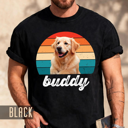 Custom Dog Photo Shirt, Vintage Style Pet Memorial Gift