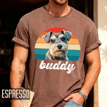 Custom Dog Photo Comfort Colors Shirt: Personalized Pet Dad Gift