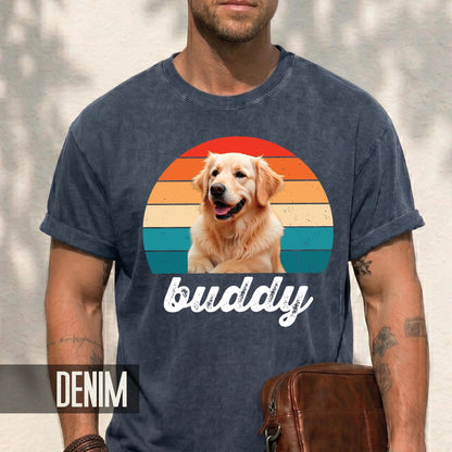 Custom Dog Photo Shirt, Vintage Style Pet Memorial Gift