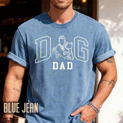 Custom Dog Dad Photo Shirt: Personalized Portrait Gift