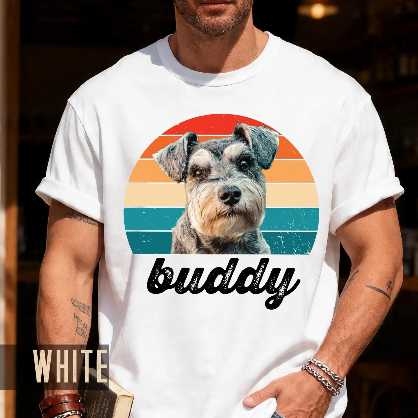 Custom Dog Photo Comfort Colors Shirt: Personalized Pet Dad Gift