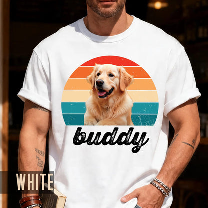 Custom Dog Photo Shirt, Vintage Style Pet Memorial Gift
