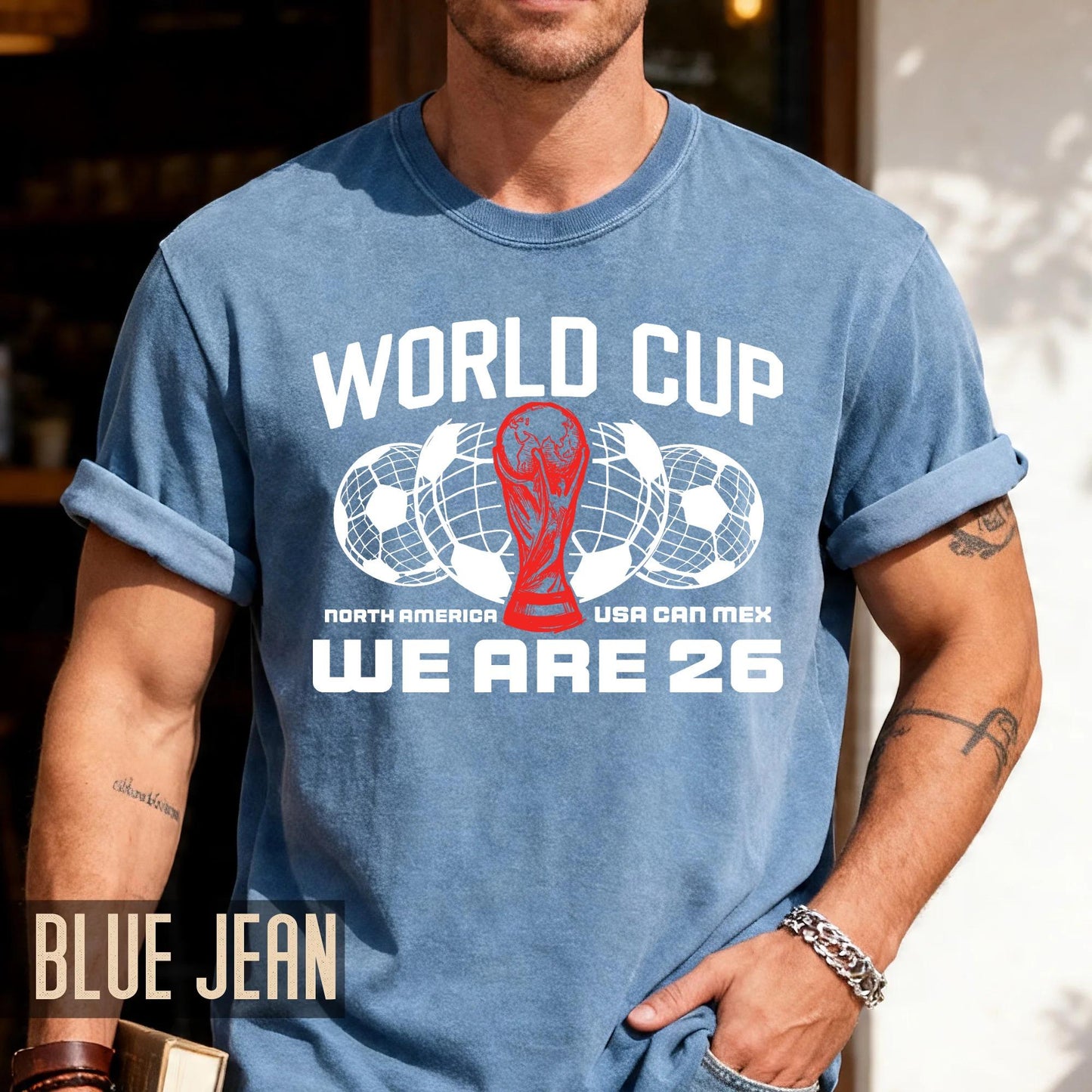 World Cup 2026 Soccer Shirt, We Are 26 North America Trophy Tee, USA Canada Mexico Tournament Fan Top