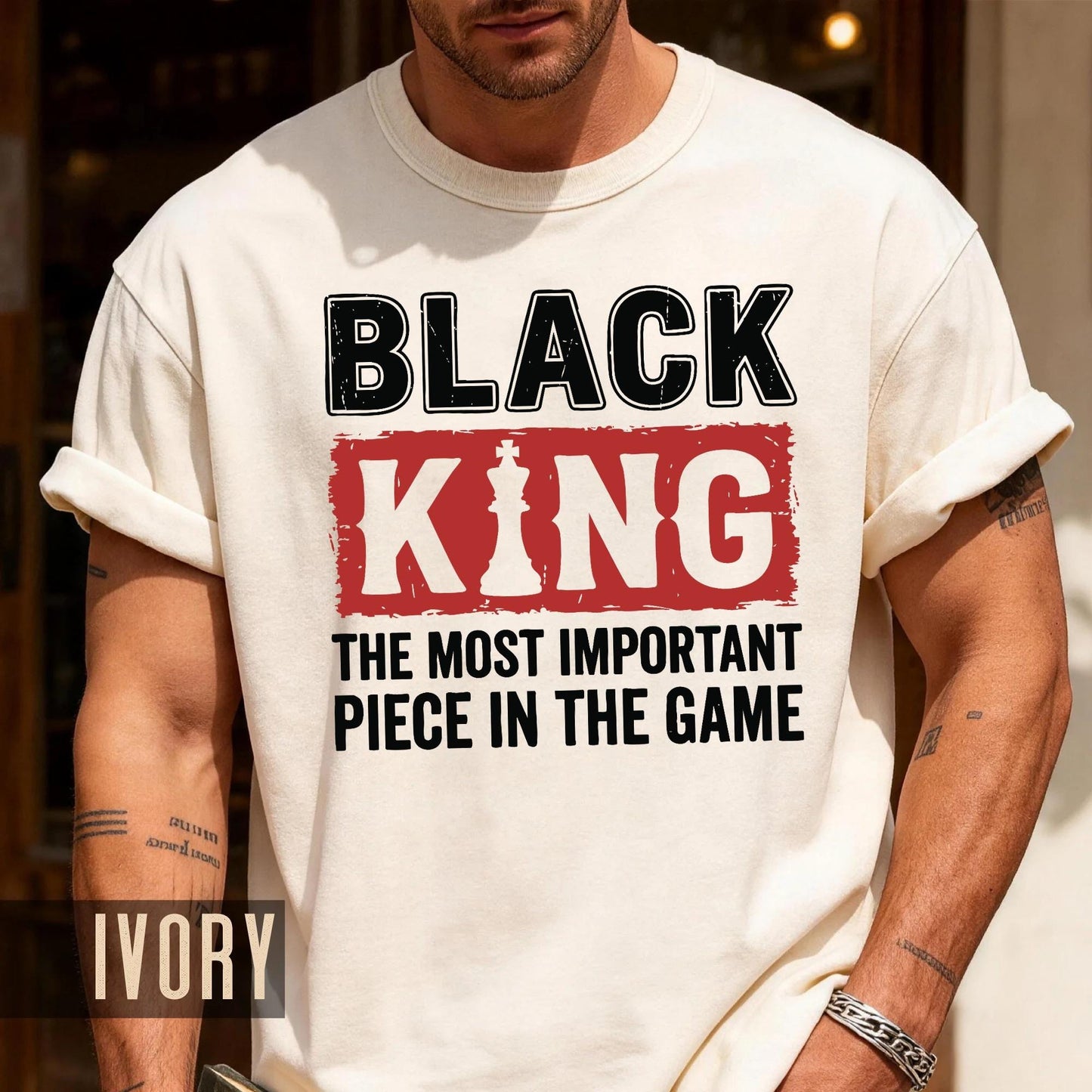 African American Men Empowerment Chess Piece Shirt, Black King The Most Important Piece In The Game