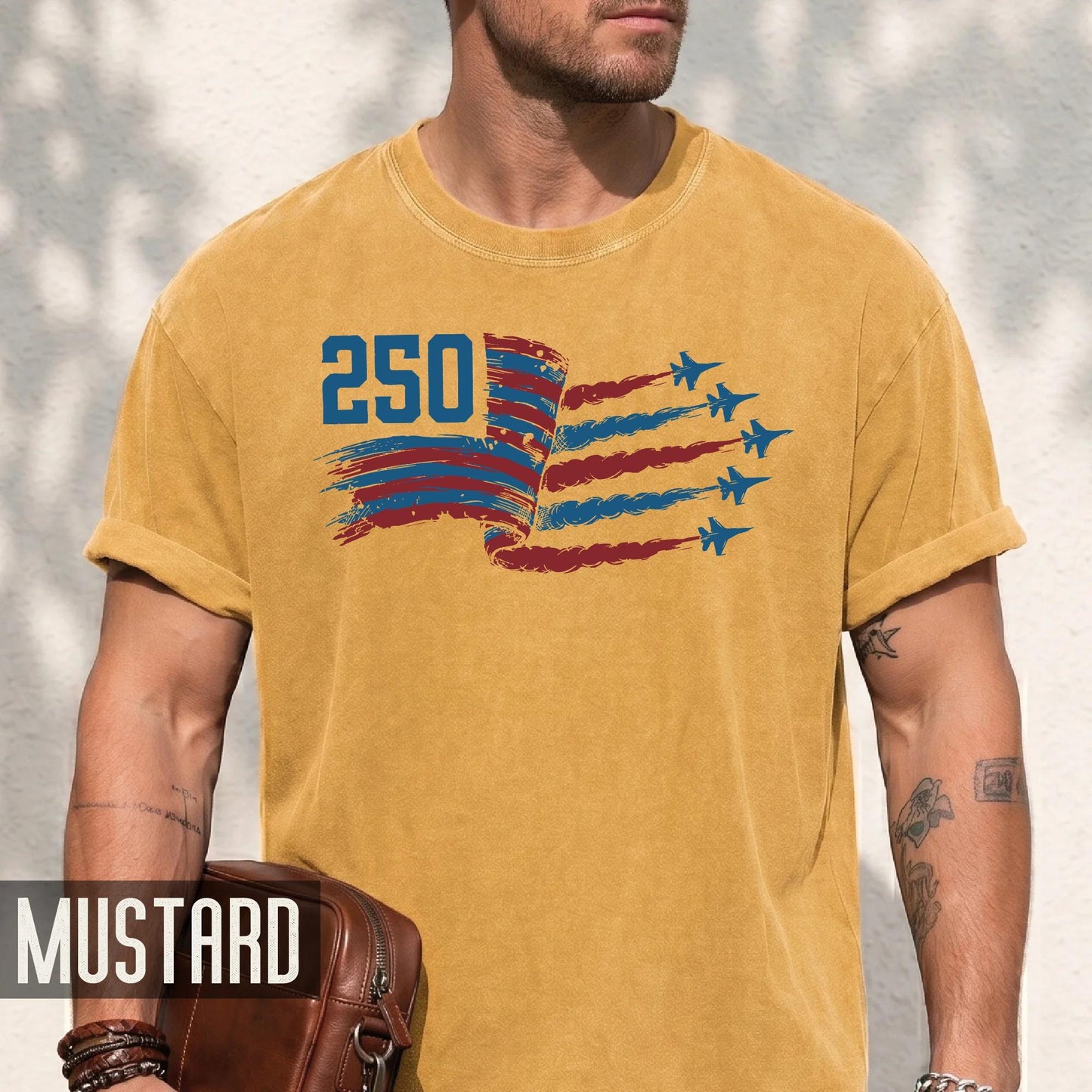 USA 250 Years Fighter Jet Airshow Shirt, American Flag Military Aviation Semiquincentennial Patriotic Tee