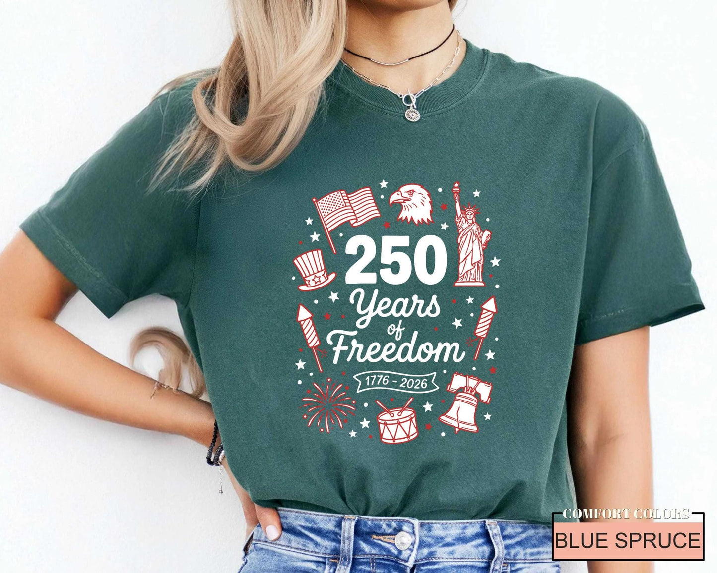 250 Years Freedom Firework 1776-2026 Shirt, Historical Anniversary Tee