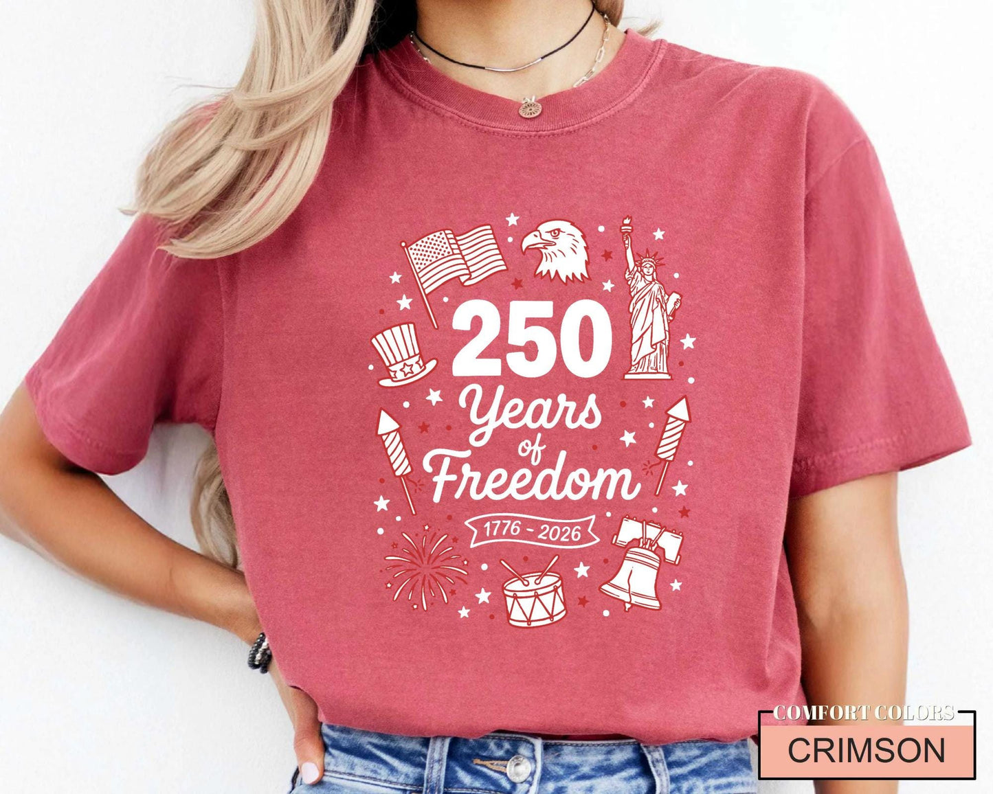 250 Years Freedom Firework 1776-2026 Shirt, Historical Anniversary Tee