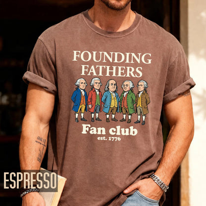 Funny Founding Fathers Fan Club Shirt, Retro American Revolution Leaders Tee