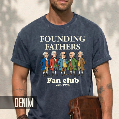 Funny Founding Fathers Fan Club Shirt, Retro American Revolution Leaders Tee