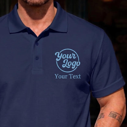 Custom Logo Embroidered Polo Shirt, Personalized Business Uniform Top