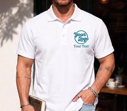 Custom Logo Embroidered Polo Shirt, Personalized Business Uniform Top