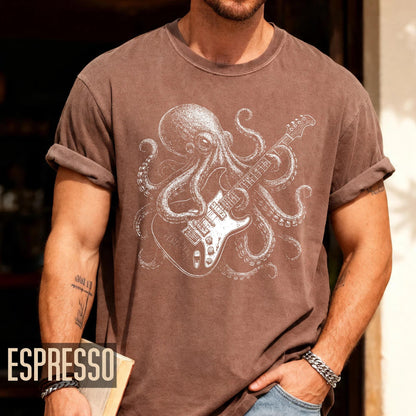 Guitarist Octopus T-Shirt: Rock and Roll Music Lover Gift