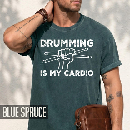 Drumming is My Cardio Shirt, Funny Drummer Gift for Musicians