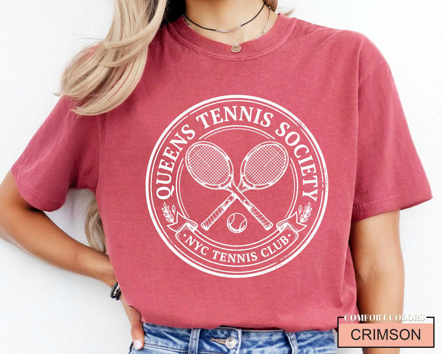 Queens Tennis Society NYC Tennis Club Shirt, Old Money Sporty Tee