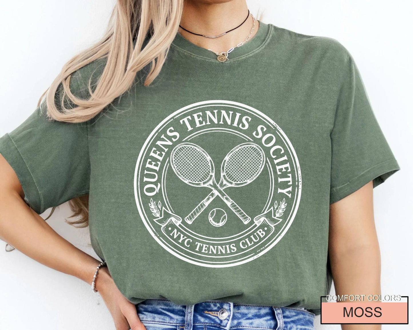 Queens Tennis Society NYC Tennis Club Shirt, Old Money Sporty Tee