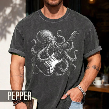 Guitarist Octopus T-Shirt: Rock and Roll Music Lover Gift