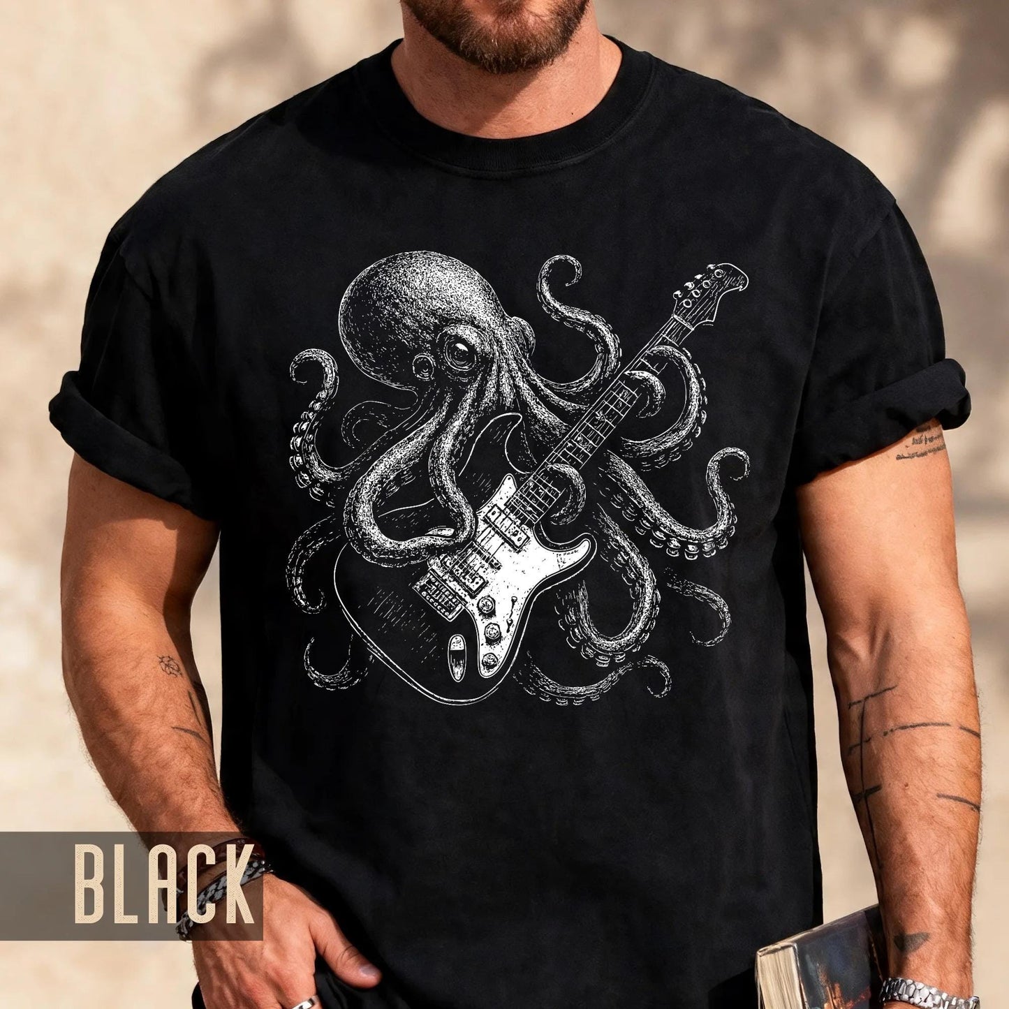 Guitarist Octopus T-Shirt: Rock and Roll Music Lover Gift
