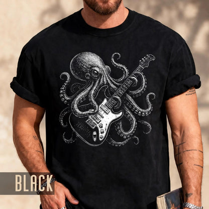 Guitarist Octopus T-Shirt: Rock and Roll Music Lover Gift