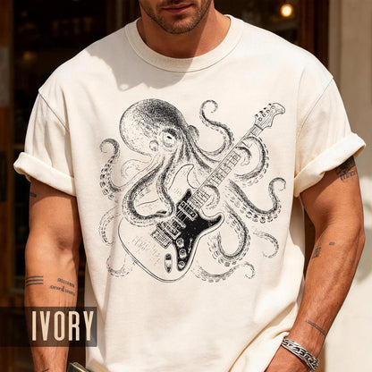 Guitarist Octopus T-Shirt: Rock and Roll Music Lover Gift