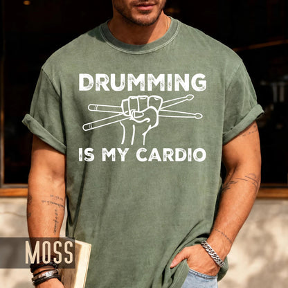Drumming is My Cardio Shirt, Funny Drummer Gift for Musicians