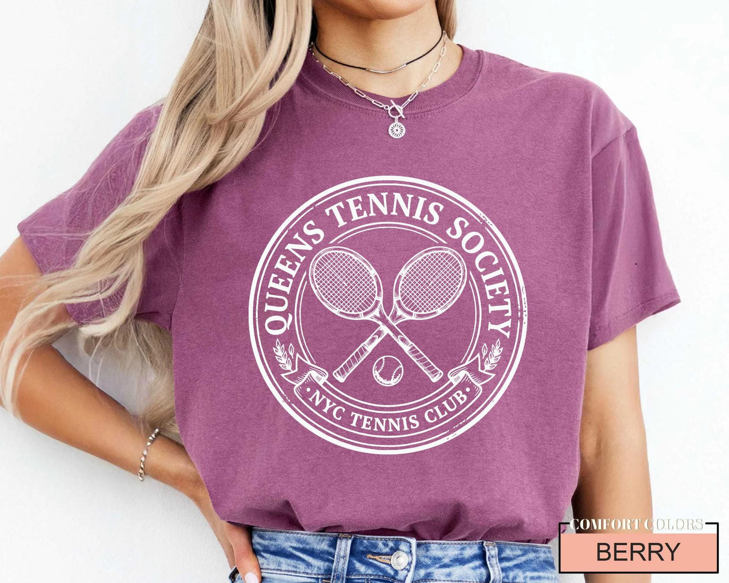 Queens Tennis Society NYC Tennis Club Shirt, Old Money Sporty Tee