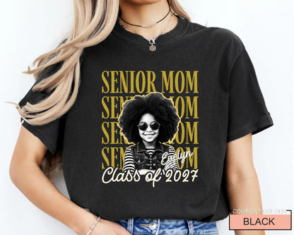Custom Photo Senior Mom Shirt, Personalized Mother Graduation Gift