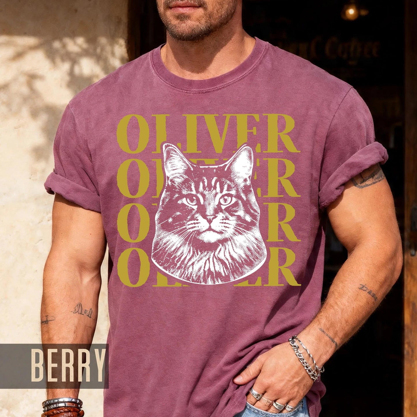 Custom Cat Portrait Shirt, Pet Photo Graphic Tee
