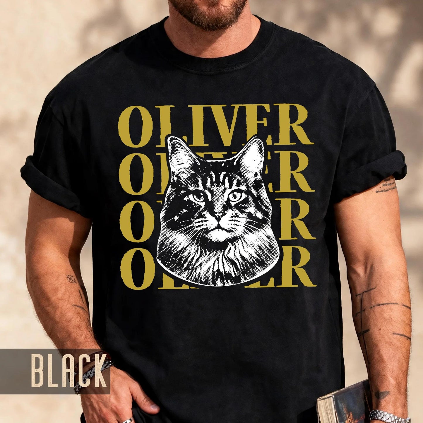 Custom Cat Portrait Shirt, Pet Photo Graphic Tee