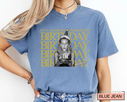 Custom Happy Birthday Crew Trip Photo Matching Shirt, Personalized Birthday Girl Squad Picture Tee