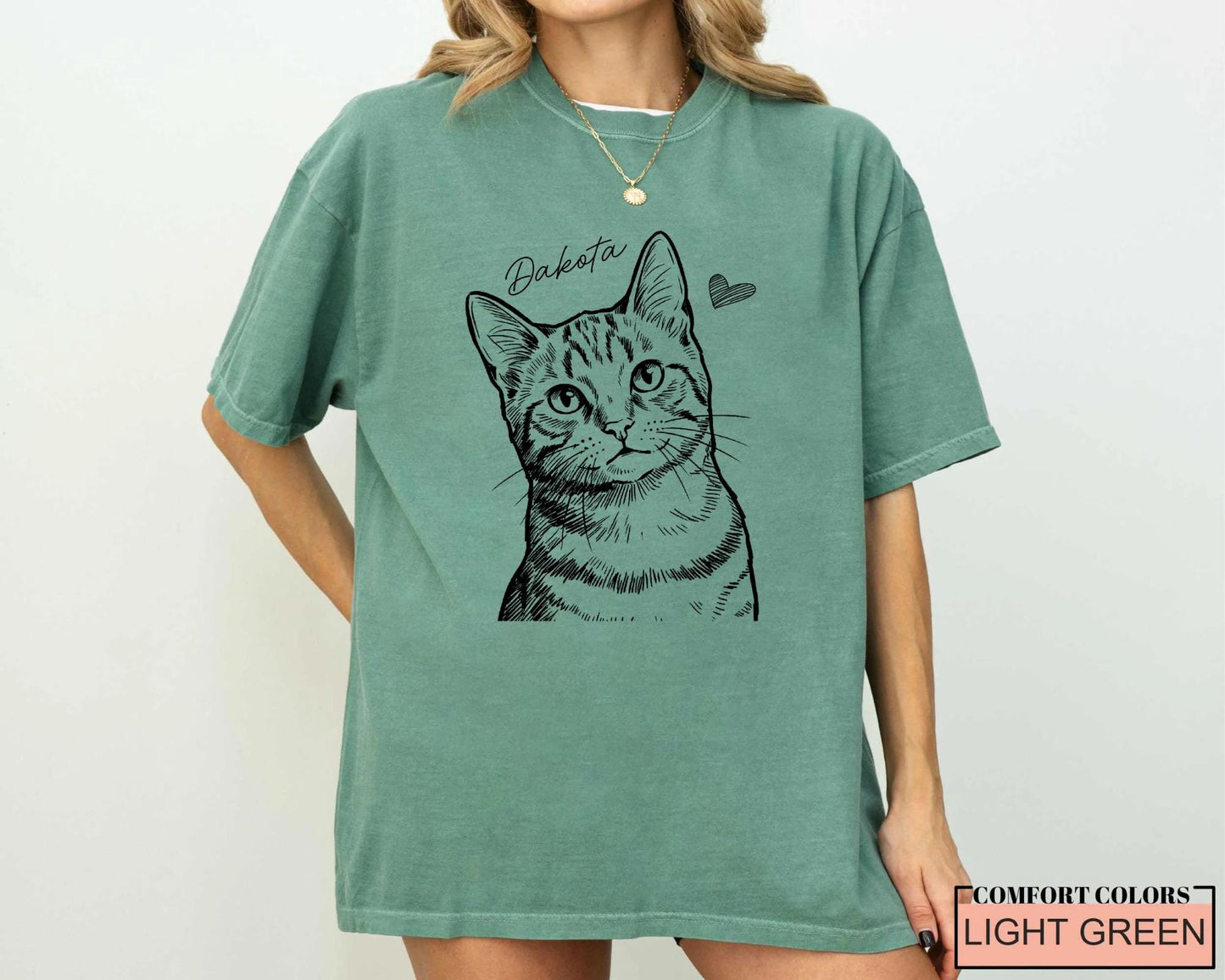Custom Cat Photo Shirt, Personalized Pet Picture Tee
