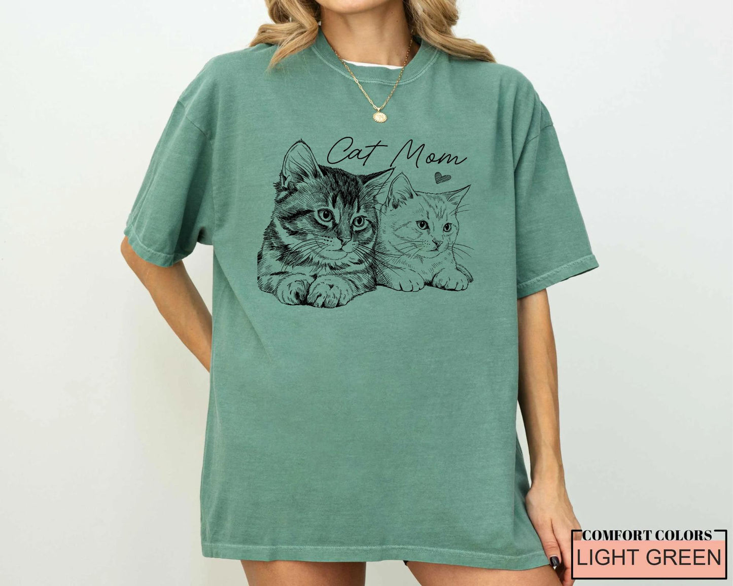 Custom Cat Mom Photo Shirt, Bootleg Pet Portrait Tee for Women