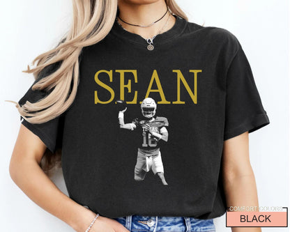 Custom Football Player Photo Shirt, Personalized Game Day Football Mom Tee