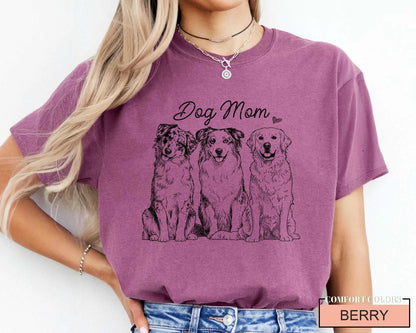 Personalized Dog Dad Photo Shirt, Custom Puppy Picture Sketch Tee