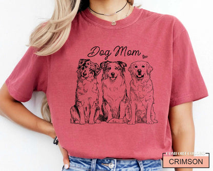 Personalized Dog Dad Photo Shirt, Custom Puppy Picture Sketch Tee