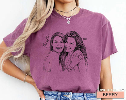 Personalized Besties Photo Shirt, Custom Best Friend Picture Tee