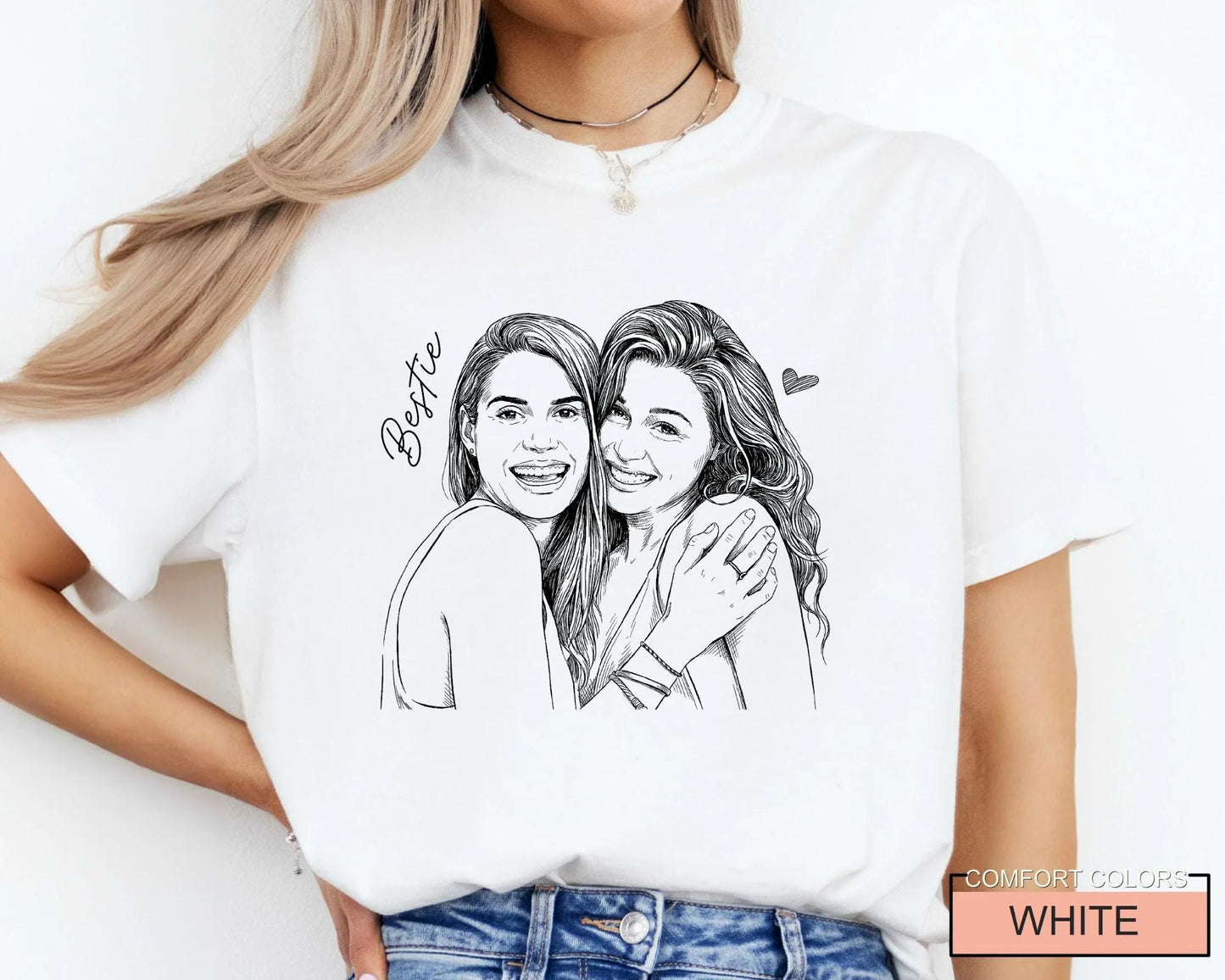 Personalized Besties Photo Shirt, Custom Best Friend Picture Tee