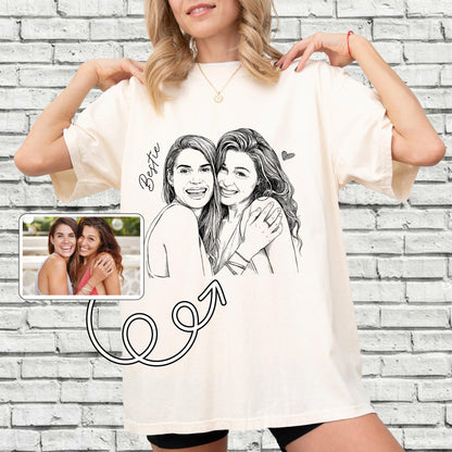 Personalized Besties Photo Shirt, Custom Best Friend Picture Tee