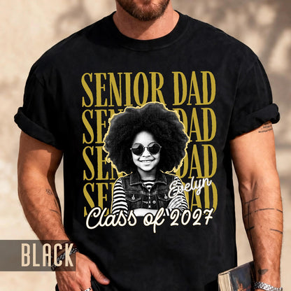 Custom Photo Senior Dad Shirt, Personalized Father Graduation Gift