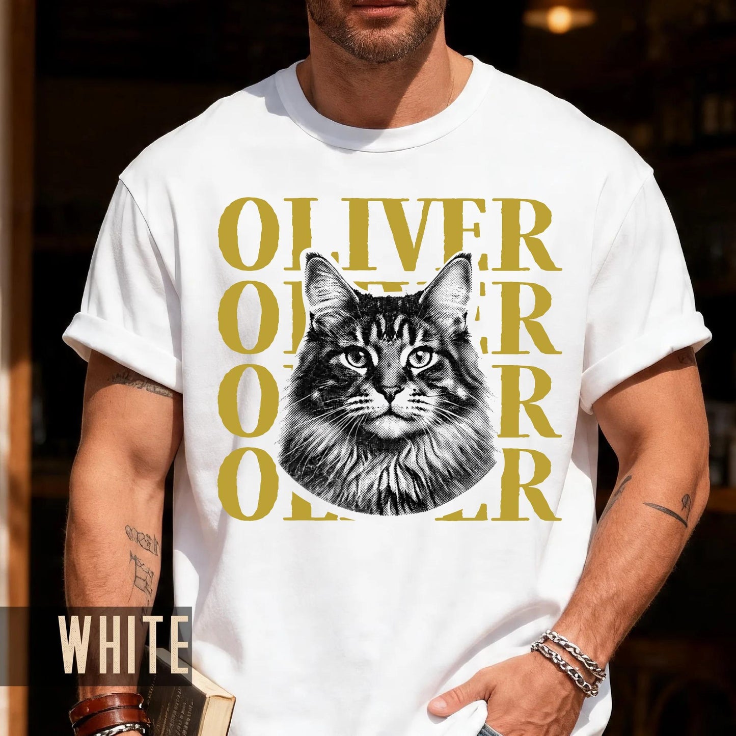 Custom Cat Portrait Shirt, Pet Photo Graphic Tee