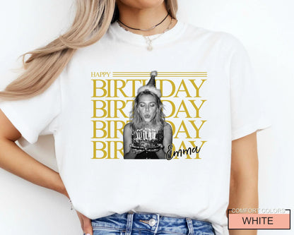 Custom Happy Birthday Crew Trip Photo Matching Shirt, Personalized Birthday Girl Squad Picture Tee