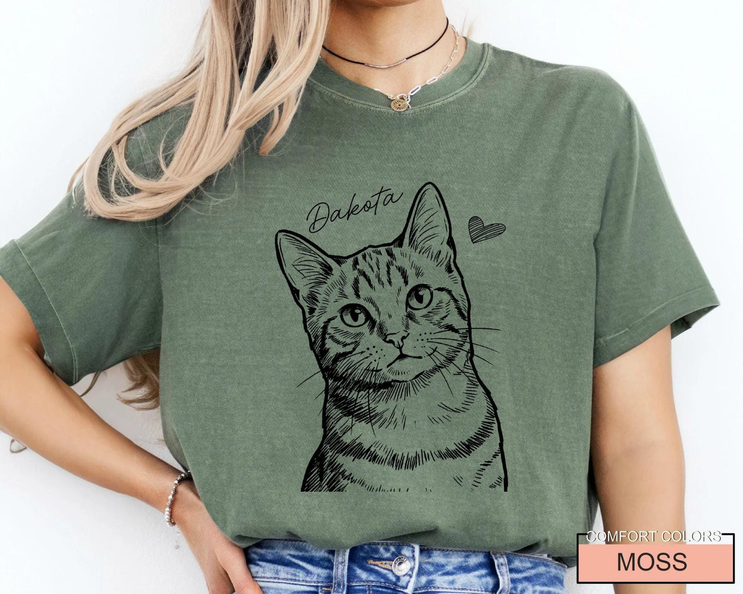 Custom Cat Photo Shirt, Personalized Pet Picture Tee