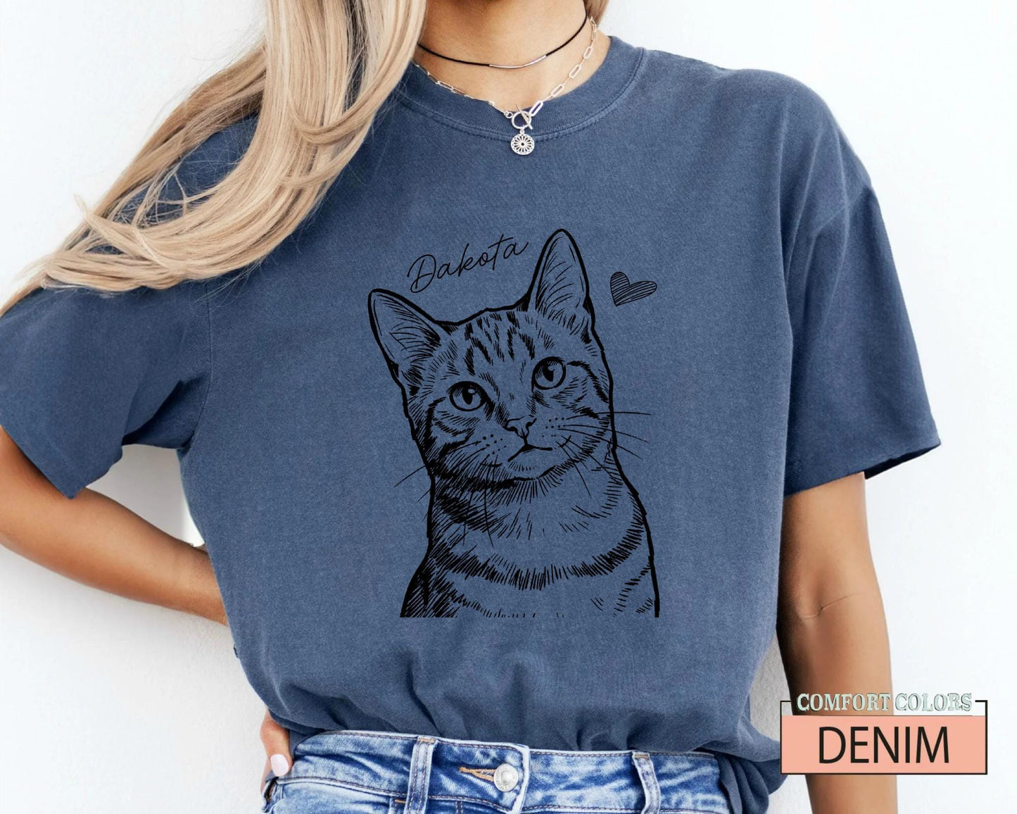 Custom Cat Photo Shirt, Personalized Pet Picture Tee