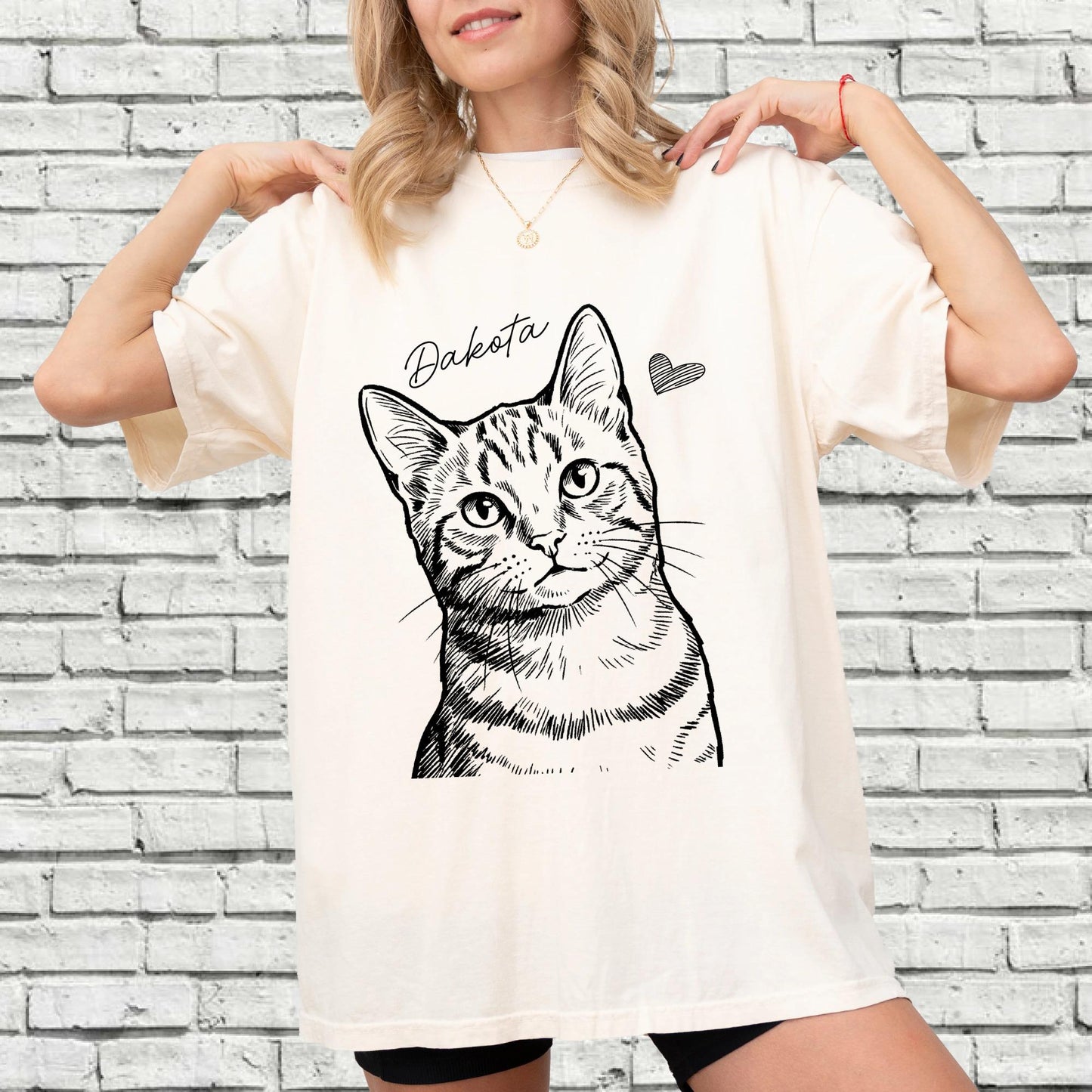Custom Cat Photo Shirt, Personalized Pet Picture Tee