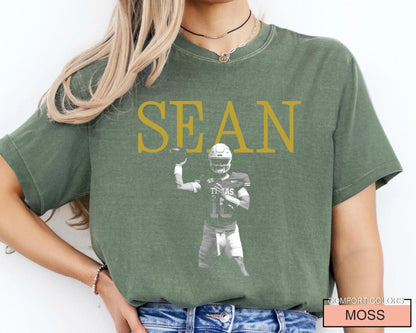 Custom Football Player Photo Shirt, Personalized Game Day Football Mom Tee