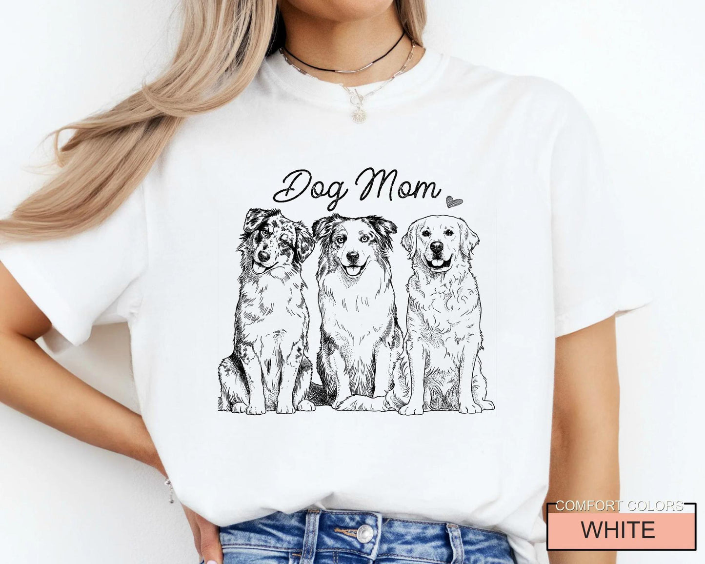 Personalized Dog Dad Photo Shirt, Custom Puppy Picture Sketch Tee