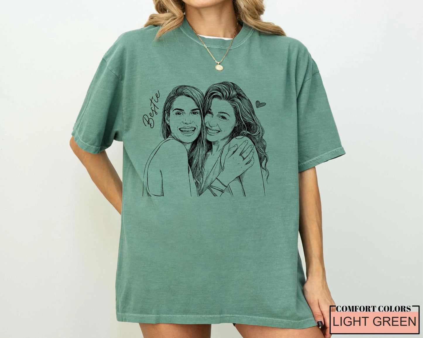 Personalized Besties Photo Shirt, Custom Best Friend Picture Tee